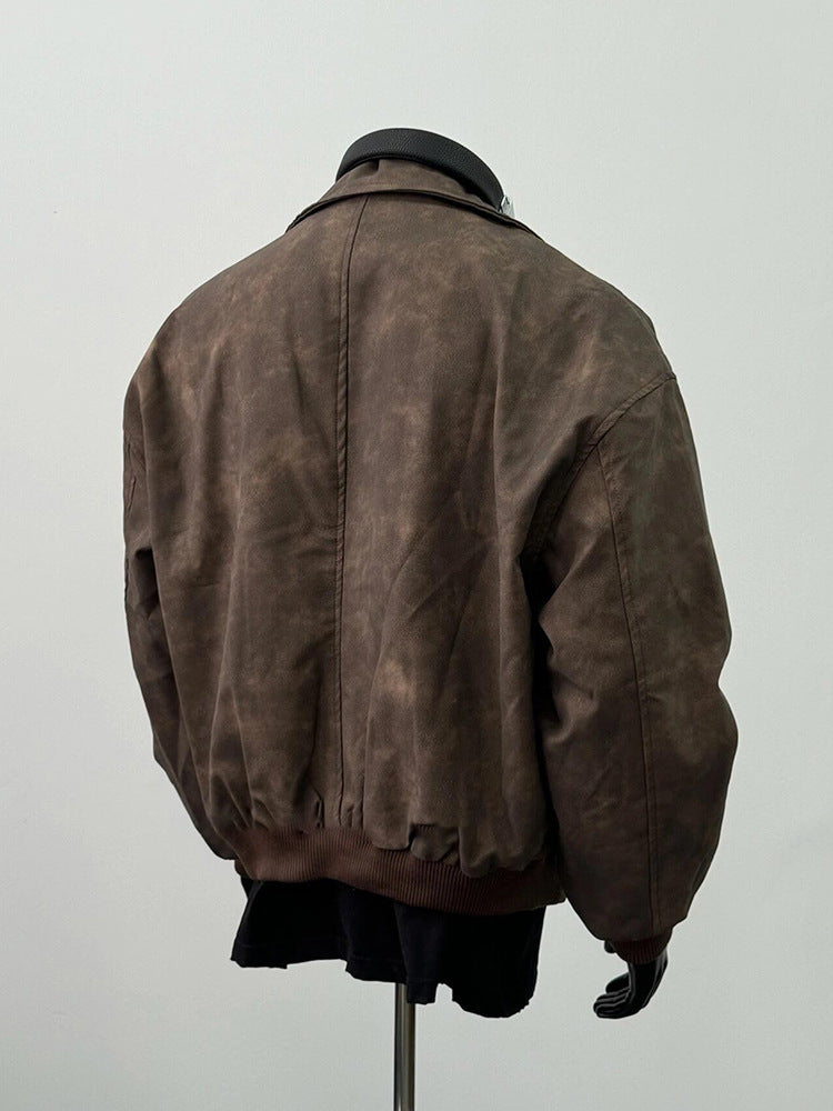 Maskot “Shadowline” Suede Bomber Ceket