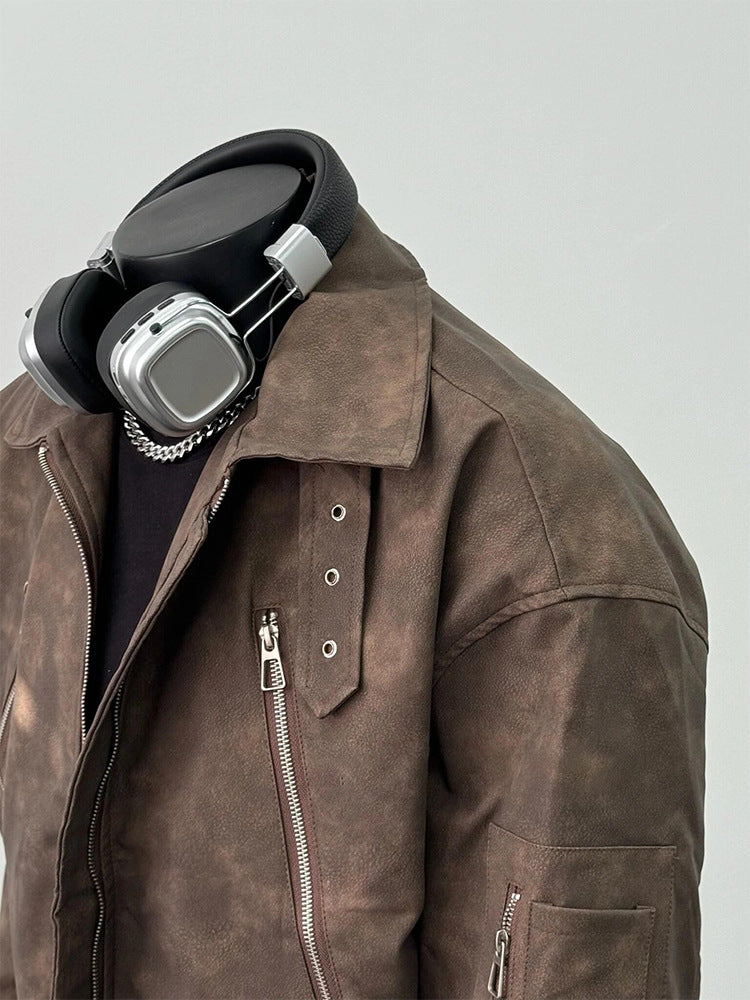Maskot “Shadowline” Suede Bomber Ceket