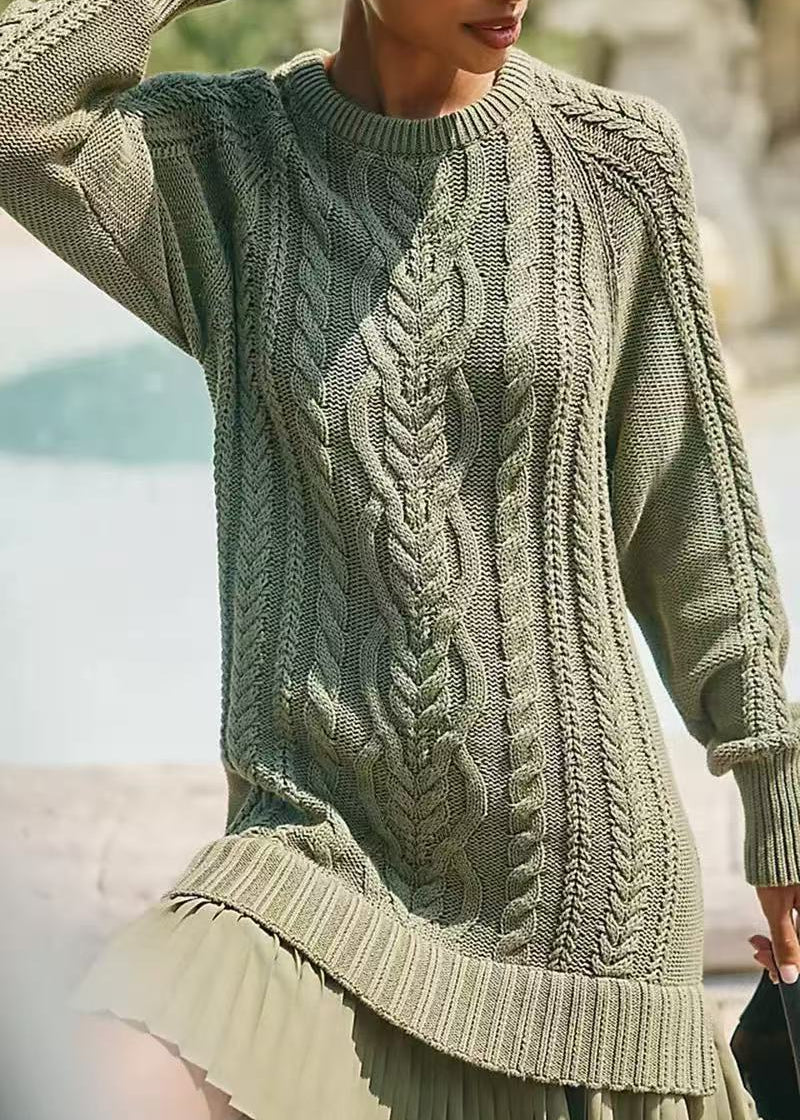 Maskot Cozy Knit Pleated Mini Dress