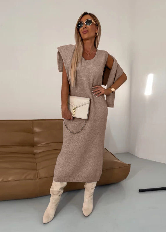 Maskot Uzun Ribana Örgü Elbise