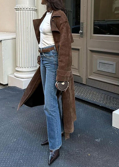 Maskot Hazel Suede Straight Trench Coat