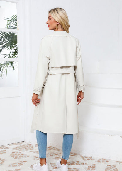 Maskot Raven Faux Leather Trench Coat