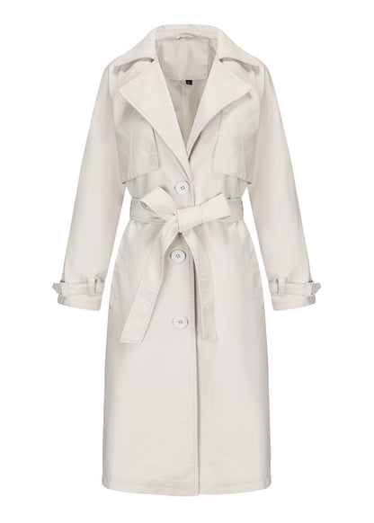 Maskot Raven Faux Leather Trench Coat