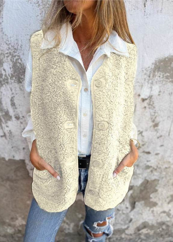 Maskot Düğmeli Suni Kürk Yelek