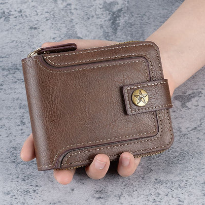 Maskotr RetroStar Deri Fermuarlı Erkek Cüzdan