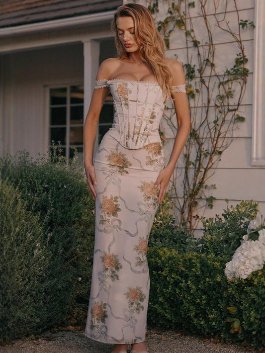 Maskot Aurora Floral Midi Dress