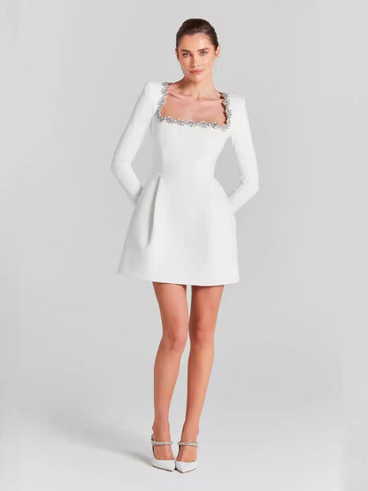 Maskot Isabella Crystal Detailed Mini Dress