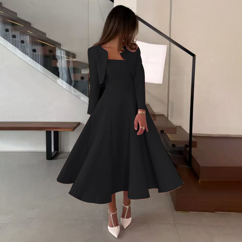 Maskot Evelyn Uzun Kollu Midi Elbise