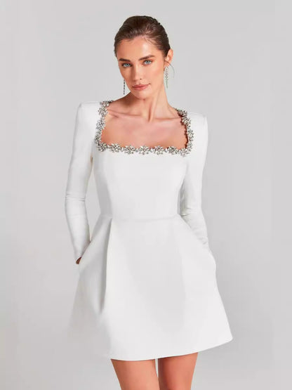 Maskot Isabella Crystal Detailed Mini Dress