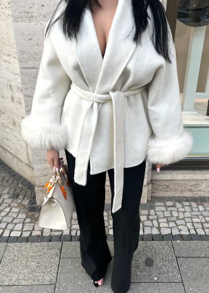 Maskot Suni Kürk Kemerli Ceket