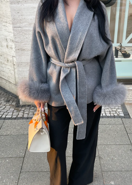 Maskot Suni Kürk Kemerli Ceket