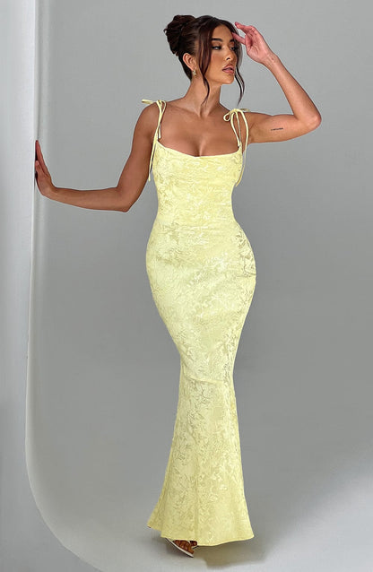 Whitney Maxi Dress - Lemon Dress Babyboo Fashion Premium Exclusive Design